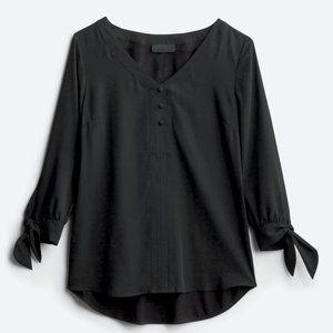 FORTUNE + IVY Collyn Mixed Material Blouse